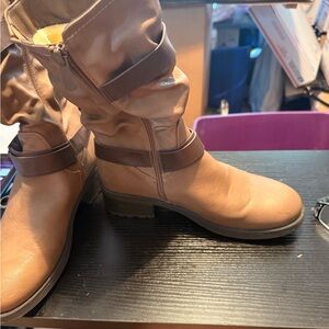 BearPaw Women's Brown Heeled Boots